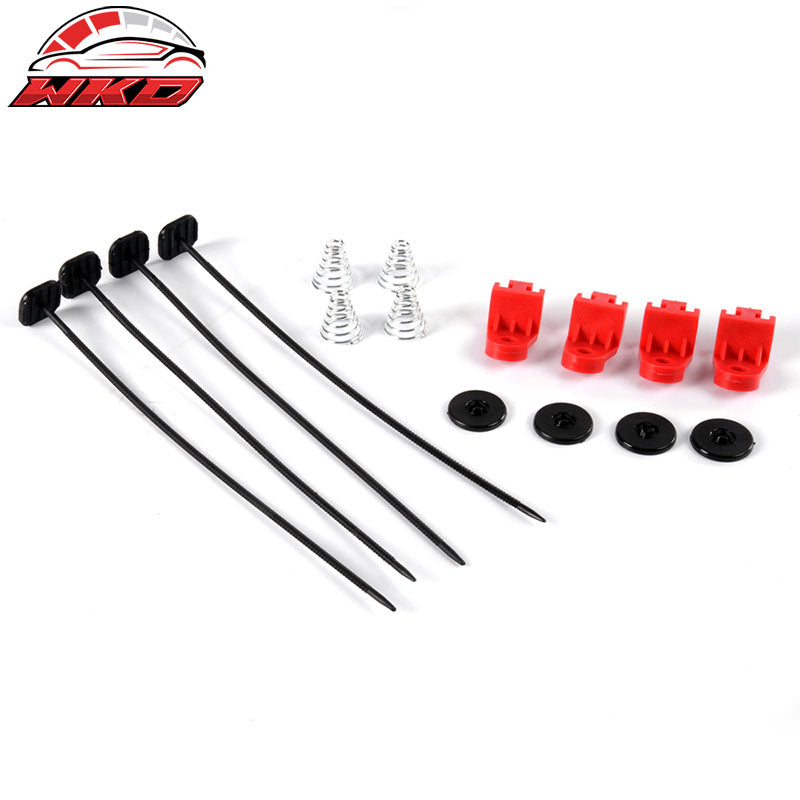 Universal 12 in Pull Push Electric Radiator Engine Cooling Fan W/ Mount Kit Red