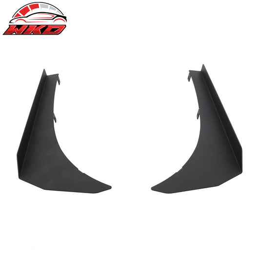 Wholesale 16"x 6.5"x13" Ikon Style Universal Front Bumper Canards Guard Unpainted Aluminum