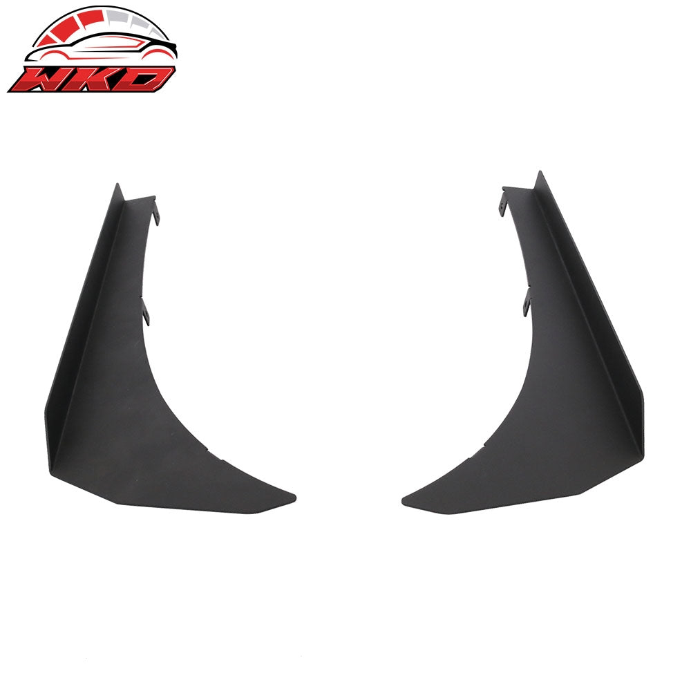 Wholesale 16"x 6.5"x13" Ikon Style Universal Front Bumper Canards Guard Unpainted Aluminum - Wikond Auto