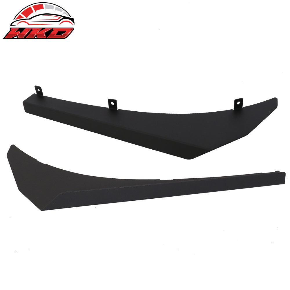 16"x 6.5"x13" Ikon Style Universal Front Bumper Canards Guard Unpainted Aluminum