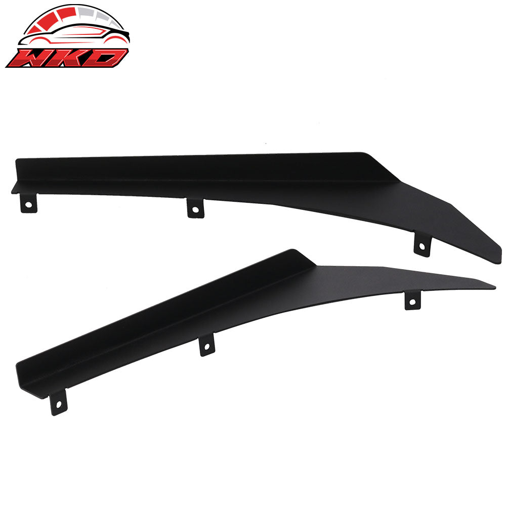 16"x 6.5"x13" Ikon Style Universal Front Bumper Canards Guard Unpainted Aluminum