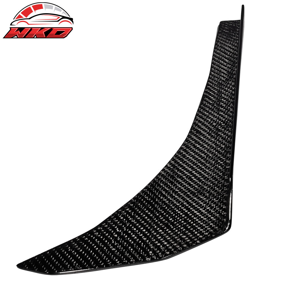 Universal Front Canards Front Bumper Lip Splitter Spats - Carbon Fiber (CF)