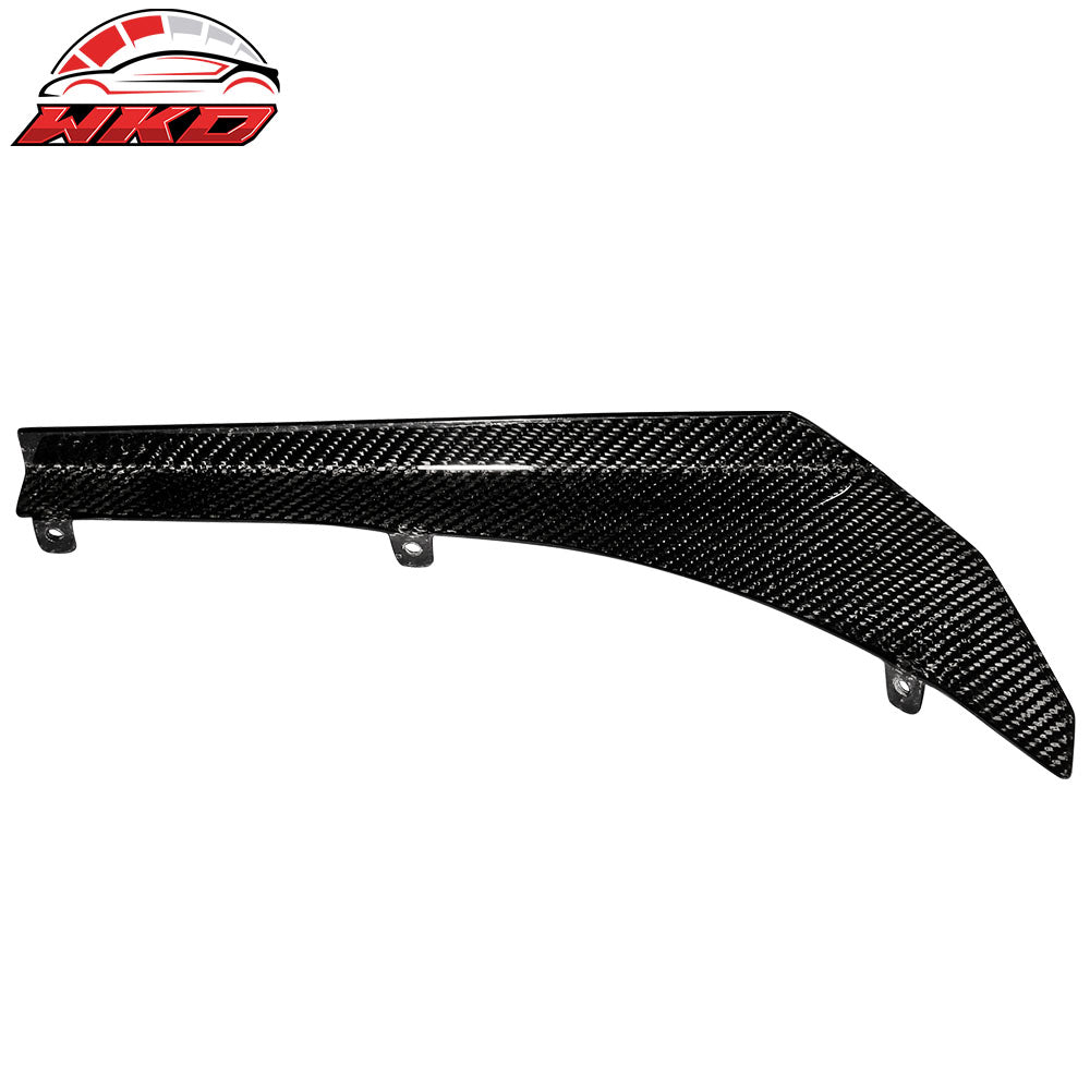 Universal Front Canards Front Bumper Lip Splitter Spats - Carbon Fiber (CF)
