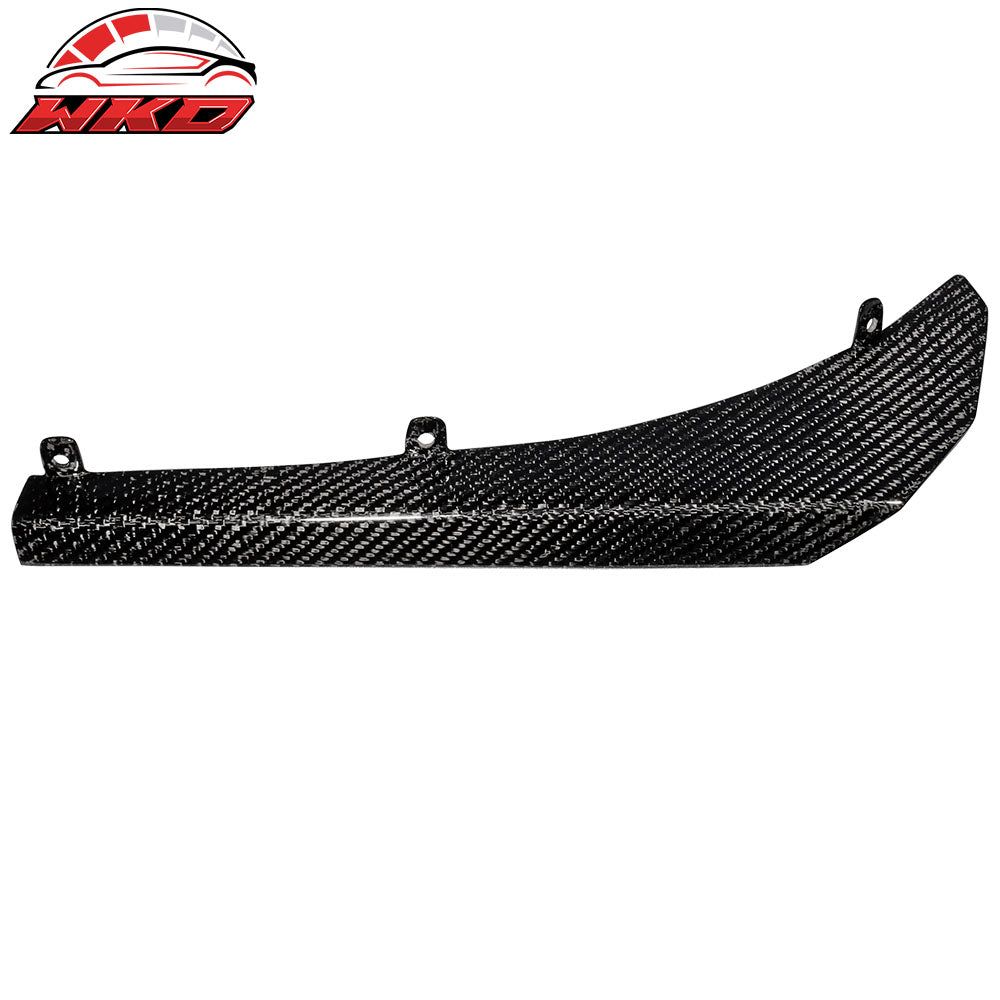 Universal Front Canards Front Bumper Lip Splitter Spats - Carbon Fiber (CF)