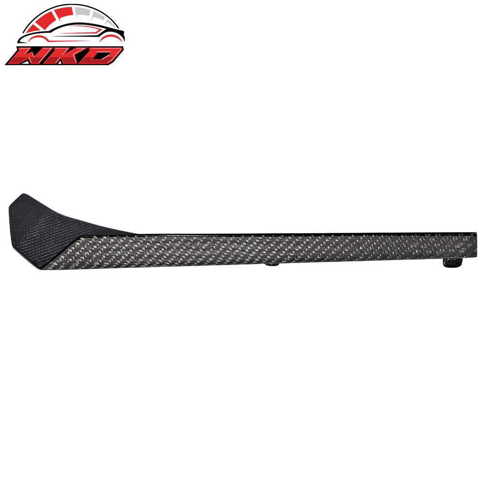 Universal Front Canards Front Bumper Lip Splitter Spats - Carbon Fiber (CF)