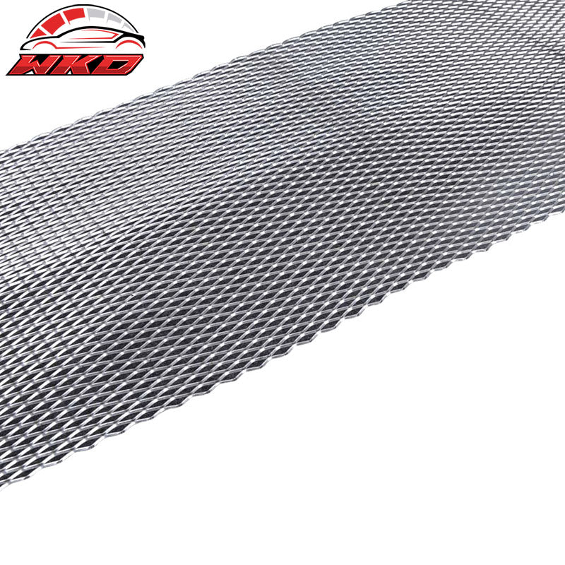 Universal Silver Grille Prismatic Aluminum Mesh Diy Bumper Grill Kit