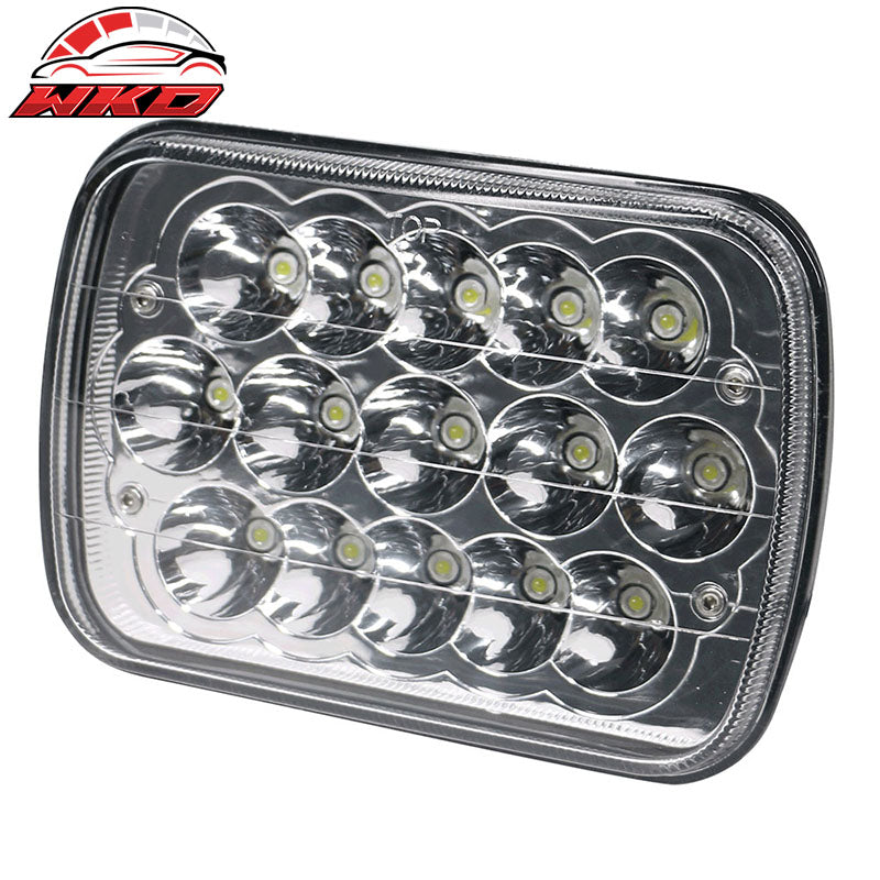 Wholesale 7"x6" LED Sealed Beam Square Projector Headlight Single Piece