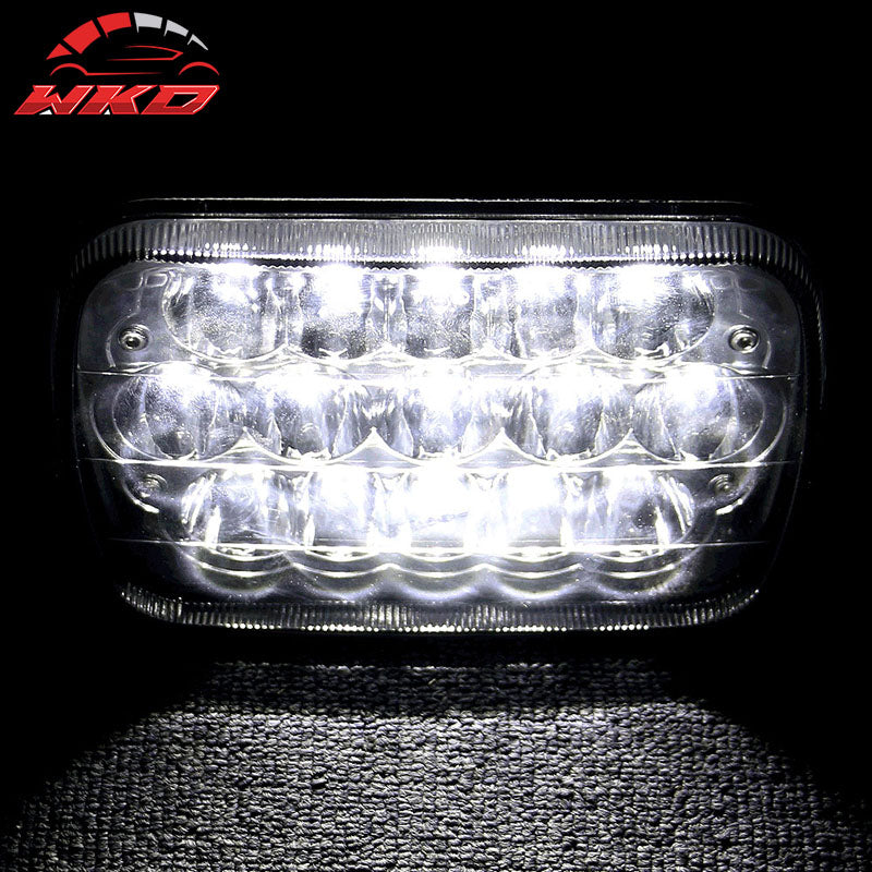 7"x6" LED Sealed Beam Square Projector Headlight Single Piece