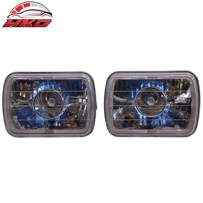 Wholesale 7X6 H4 White Halo Projector Headlight H6014 H6052 H6054 Clear Housing
