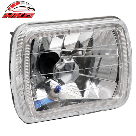 Wholesale 7X6 Clear Lens Headlights H4 Halogen Lights Bulbs Headlamps