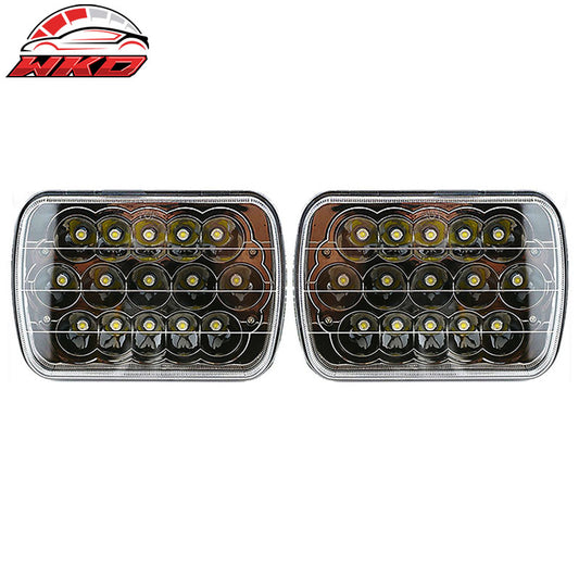 Wholesale Universal 7 Inch Square 15 Large Power 2PCS LED Headlamp Headlights Lamps - Wikond Auto