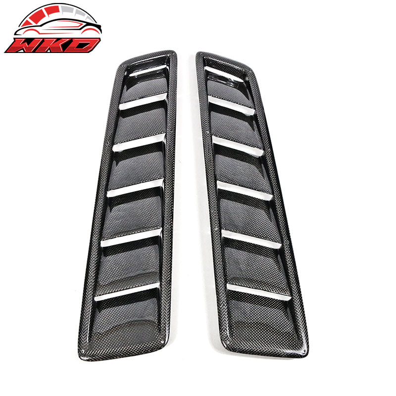 Wholesale Universal Wholesalement Air Flow Hood Vent Scoop Bonnet Cover 2PC 20x5 Inch - CF - Wikond Auto