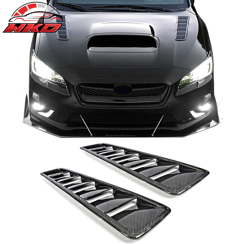 Wholesale Universal Wholesalement Air Flow Hood Vent Scoop Bonnet Cover 2PC 20x5 Inch - CF - Wikond Auto