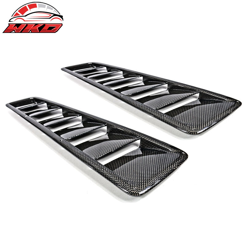Wholesale Universal Wholesalement Air Flow Hood Vent Scoop Bonnet Cover 2PC 20x5 Inch - CF - Wikond Auto