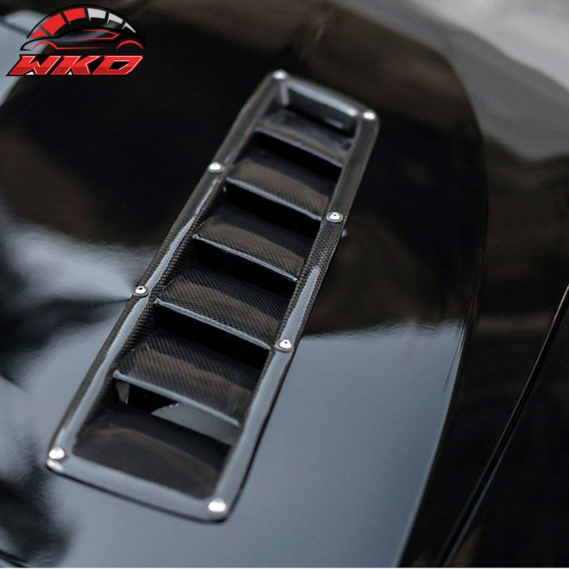 Wholesale Universal Wholesalement Air Flow Hood Vent Scoop Bonnet Cover 2PC 20x5 Inch - CF - Wikond Auto