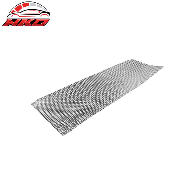 Cellular Hexagon Silver Mesh Grill Aluminum Front Bumper Grille