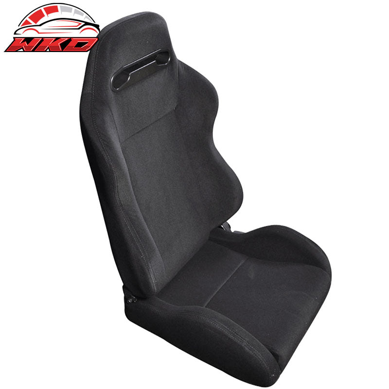 Universal Rco Style Cloth All Black Racing Seats(Pair)