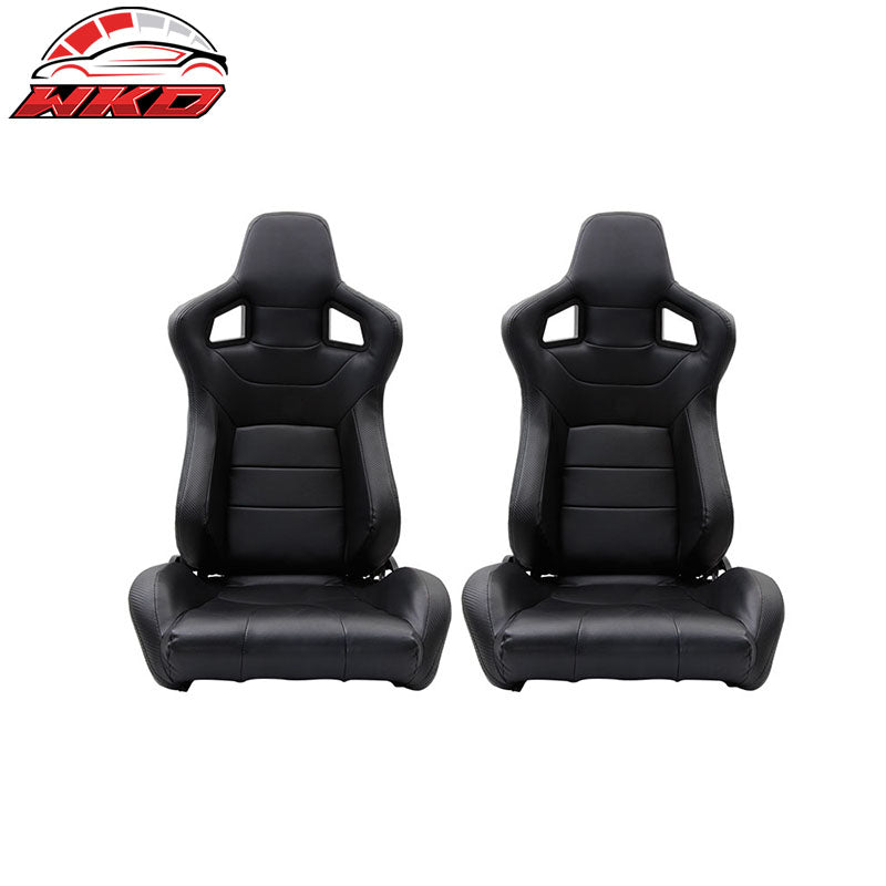 Wholesale XL RACING SEATS PVC LEATHER BLACK VERSION 2