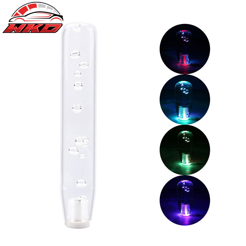 Universal Crystal Bubble LED Shift knob Shifter Head Manual Gear Shifter Cover