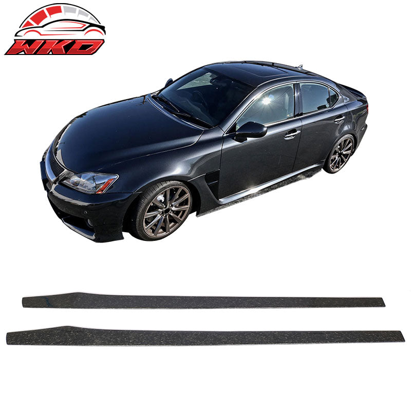 Universal 77.5" Side Skirts Flat Bottom Line Forged Carbon Fiber