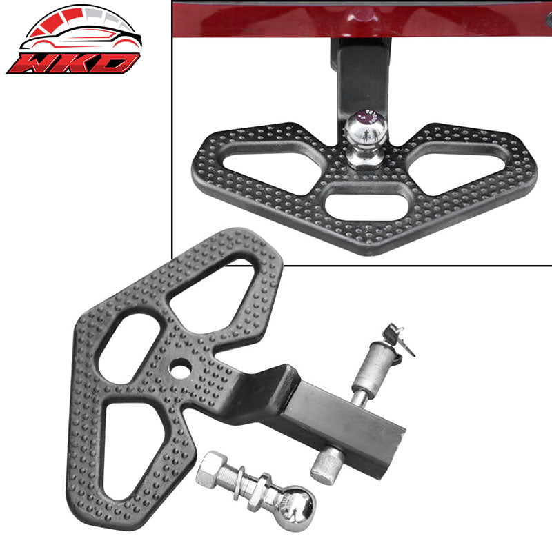 Universal V3 Style Rear Black Tow Hook Hitch Step w/ Drawbar Bolts Steel