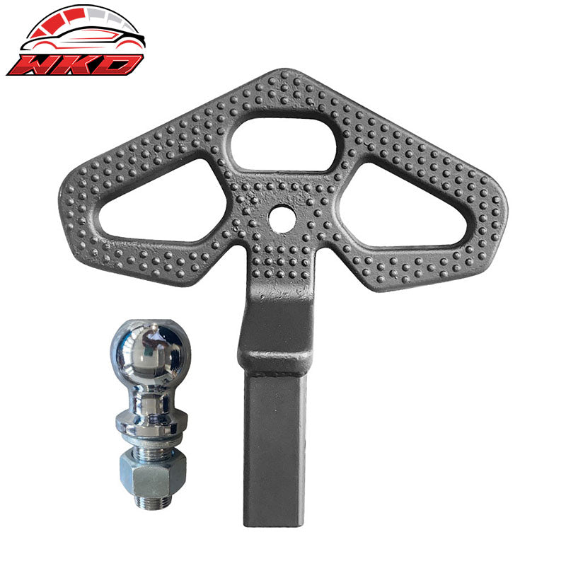 Universal V3 Style Rear Black Tow Hook Hitch Step w/ Drawbar Bolts Steel