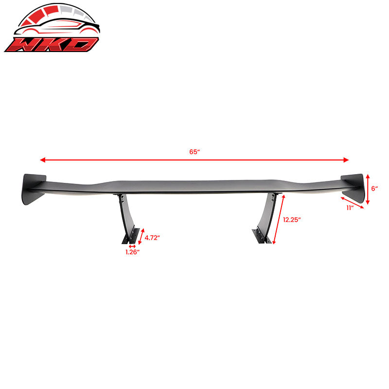 Universal 65" GT Trunk Spoiler Adjustable Rear Racing Wing (V4A Leg + V4C Plate)