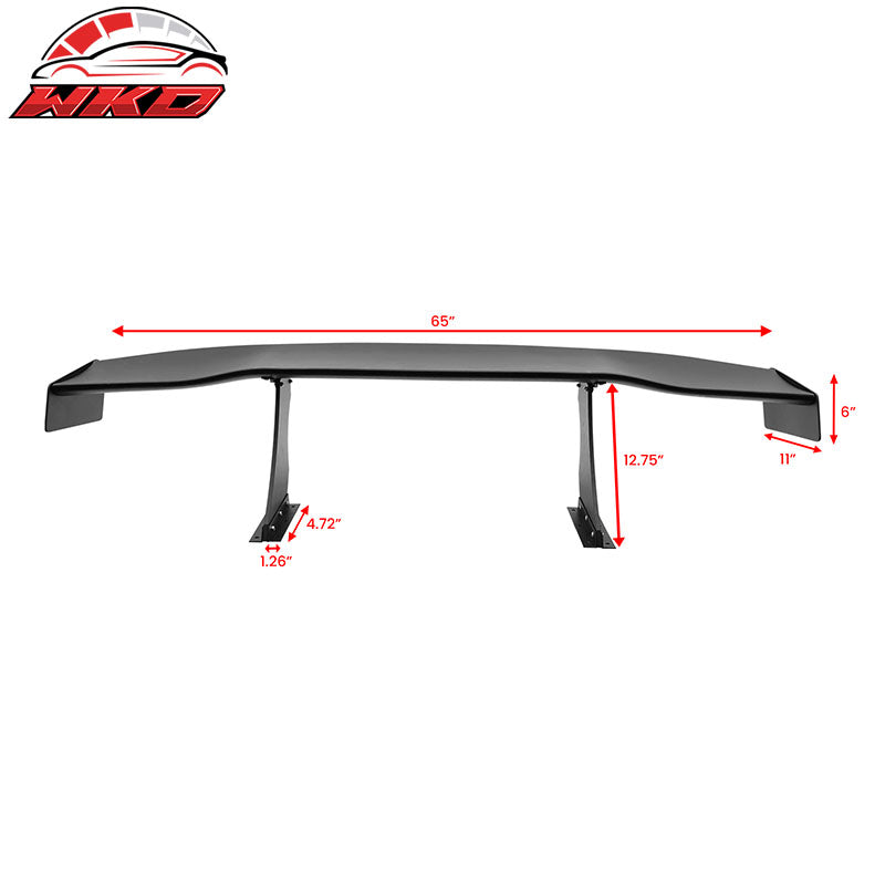 Universal 65" GT Trunk Spoiler Adjustable Rear Racing Wing (V4B Leg + V4C Plate)