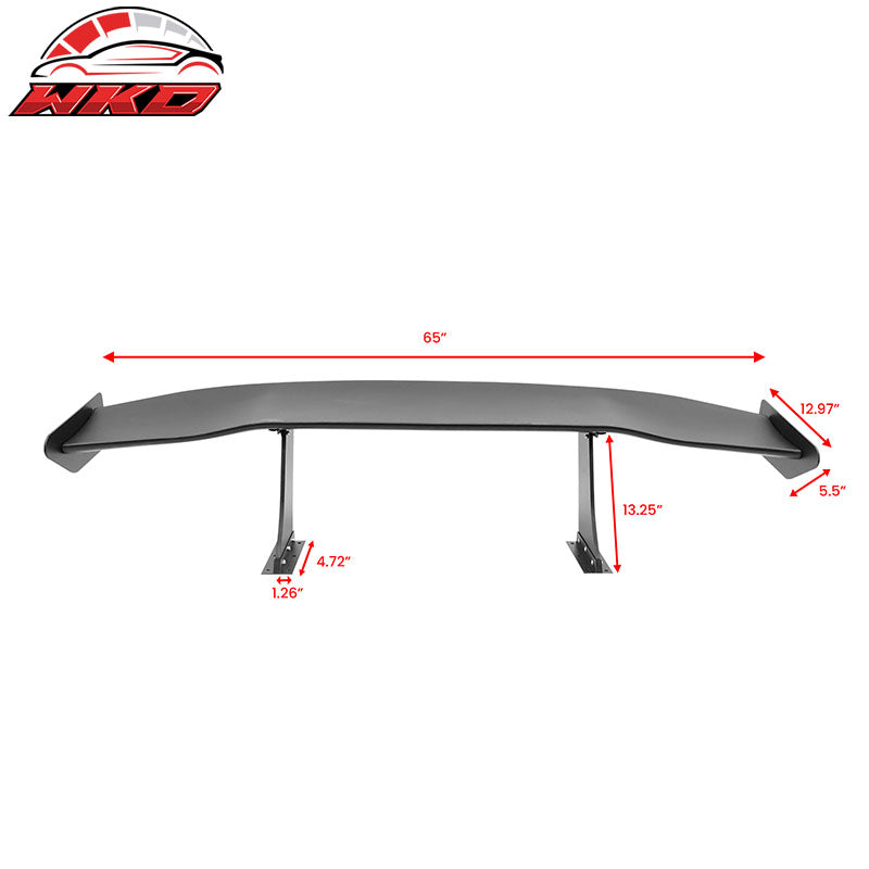 Universal 65" GT Trunk Spoiler Adjustable Rear Racing Wing (V4C Leg + V4A Plate)