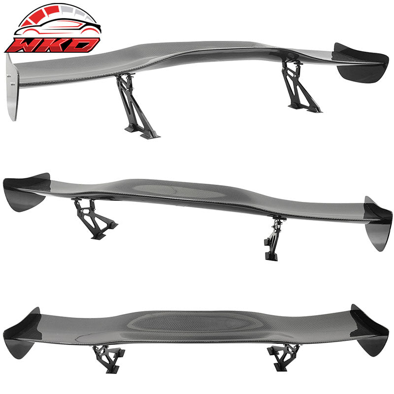 Universal 57" GT Style Racing Tail Rear Trunk Spoiler Wing 3D Carbon Fiber CF