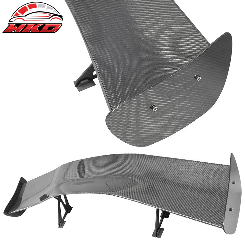 Universal 57" GT Style Racing Tail Rear Trunk Spoiler Wing 3D Carbon Fiber CF