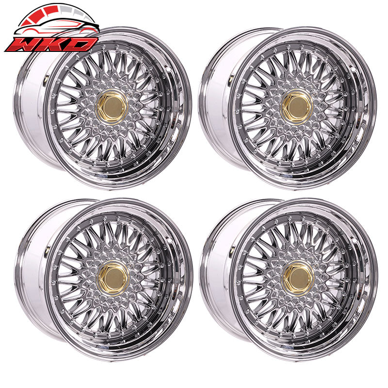 Wholesale (4) 17X10 +25 5X100 / 5X114.3 Step Lip Deep Dish Mesh Wheels Rim(Infiniti Lexus)