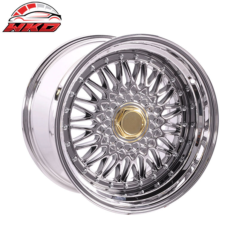 (4) 17X10 +25 5X100 / 5X114.3 Step Lip Deep Dish Mesh Wheels Rim(Infiniti Lexus)