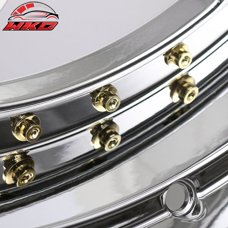 (4) 18X10 +30 5X100 / 5X114.3 Step Lip 5 Spoke Wheels Rim Kit Replacement