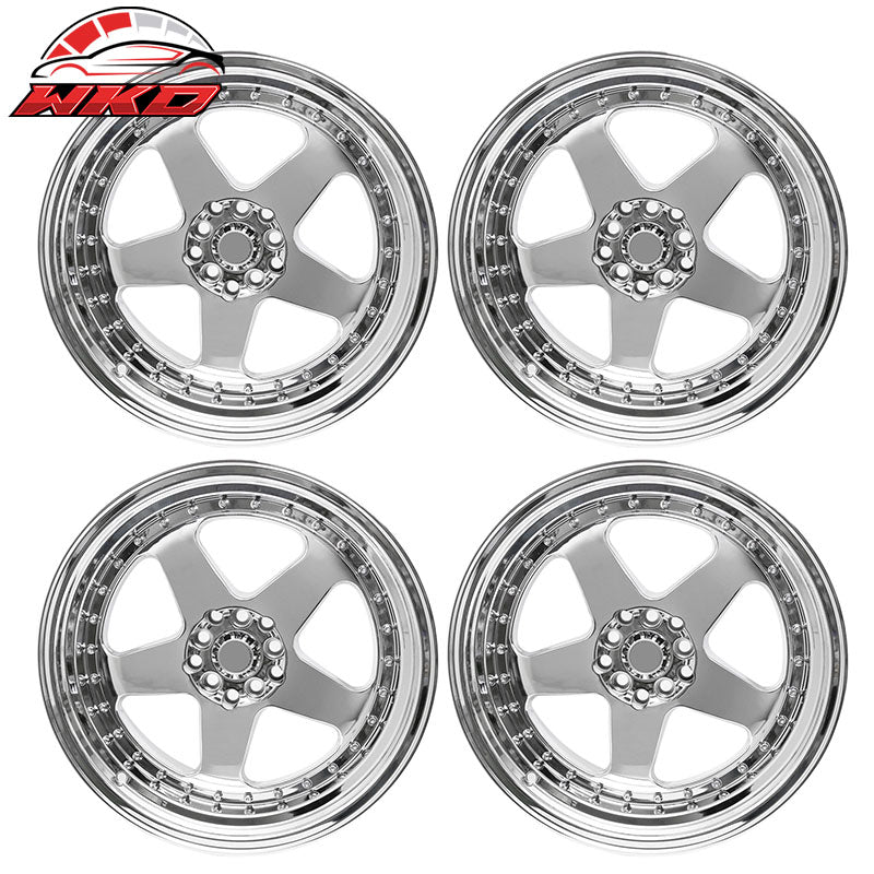 Wholesale (4) 18X10 +30 5X100 / 5X114.3 Step Lip 5 Spoke Wheels Rims Kit Accessories