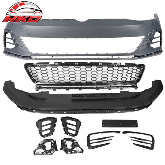 Wholesale 17-19 VW Golf MK7 7.5 GTI Style Front Bumper Cover w/ Fog Lights Grille