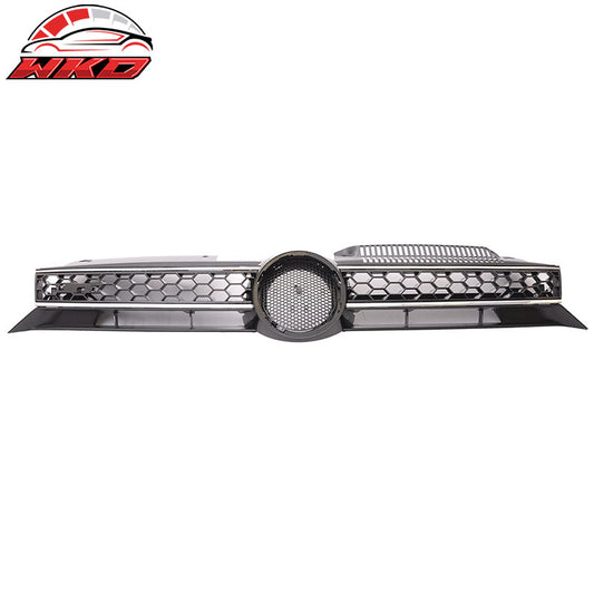 Wholesale 10-14 VW Golf MK6 Mesh GTI Style Black Chrome Front Grille Logo Base - ABS - Wikond Auto