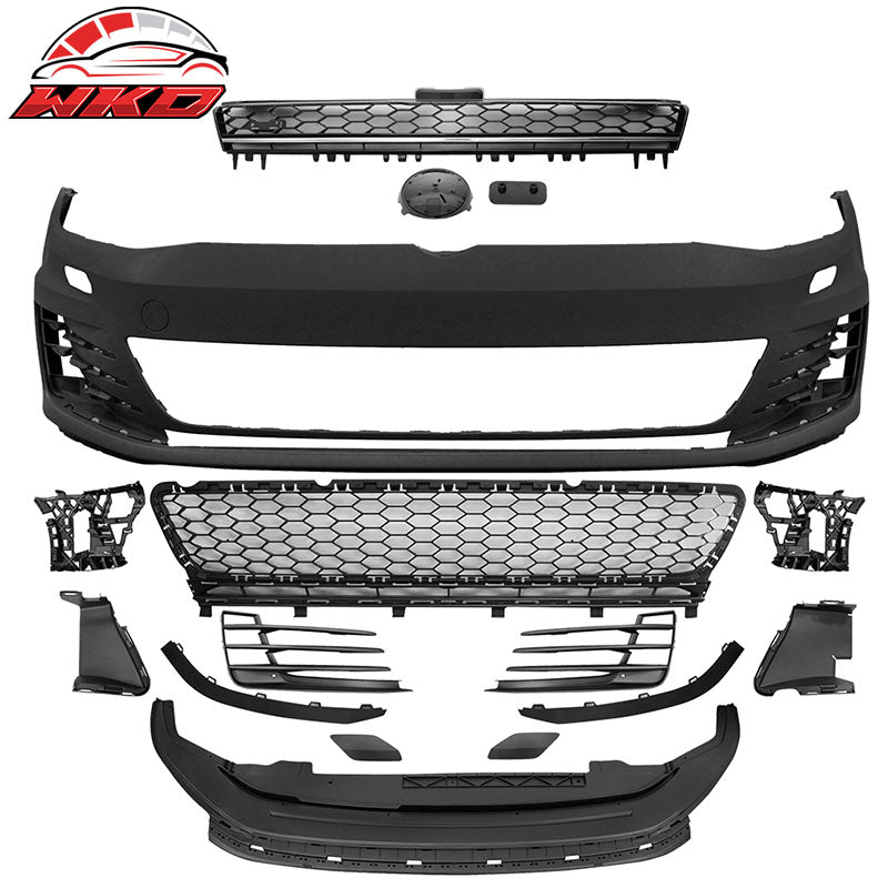 Wholesale 15-16 Golf 7 MK7 GTI Type Bumper Conversion + Front Grill Logo Badge Base