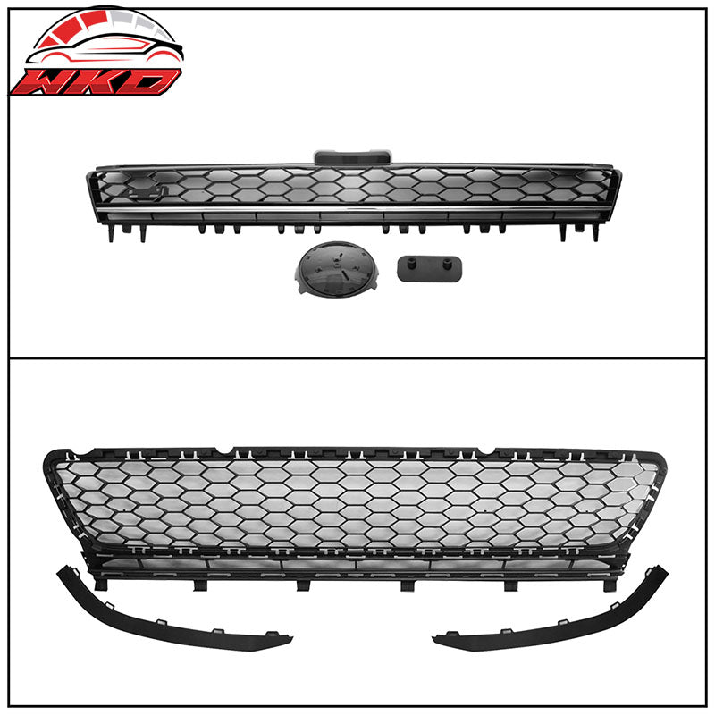 Fits 15-16 Golf 7 MK7 GTI Type Bumper Conversion + Front Grill Logo Badge Base