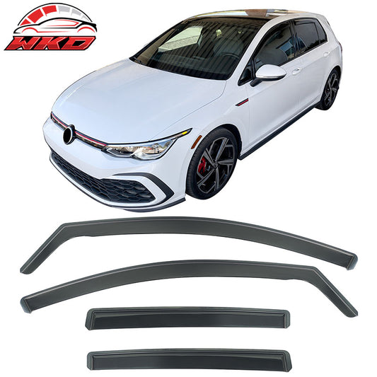 Wholesale 22-26 Volkswagen MK8 Golf GTI Golf R In-Channel Window Visors Deflectors PC - Wikond Auto