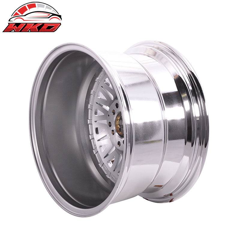 Wholesale (2) 17X10 +25 5X100 / 5X114.3 Step Lip Deep Dish Mesh Wheels Rim (Acura Dodge) - Wikond Auto
