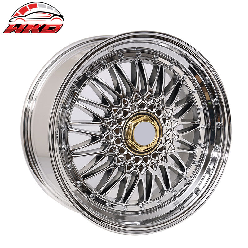(2) 18X8.0 +35 5X114.3 / 5X120 Step Lip Deep Dish Mesh Wheels Rim (Tesla Toyota)