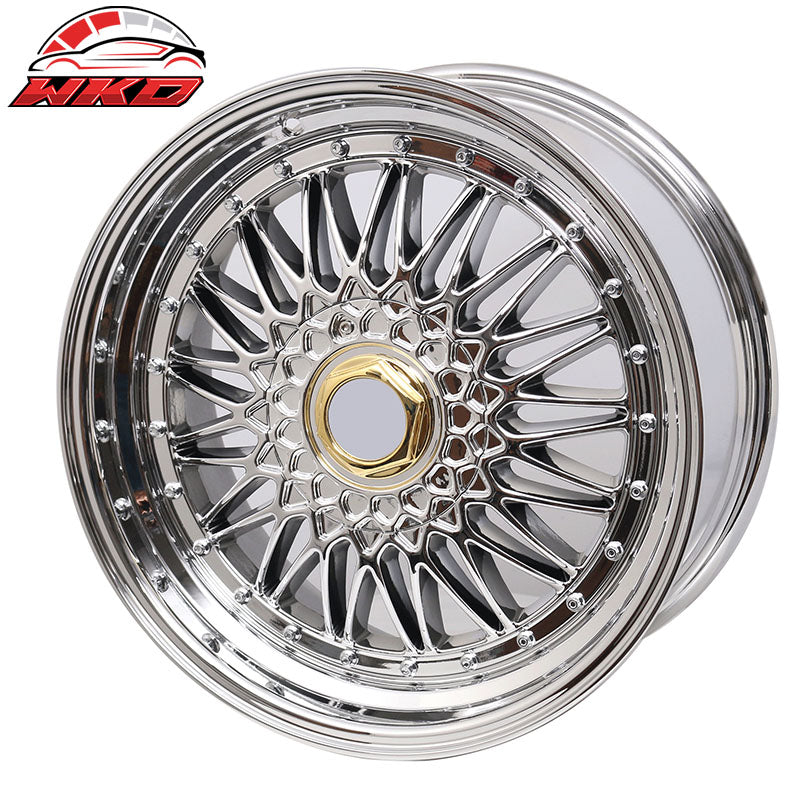 (2) 18X8.0 +35 5X114.3 / 5X120 Step Lip Deep Dish Mesh Wheels Rim (Tesla Toyota)