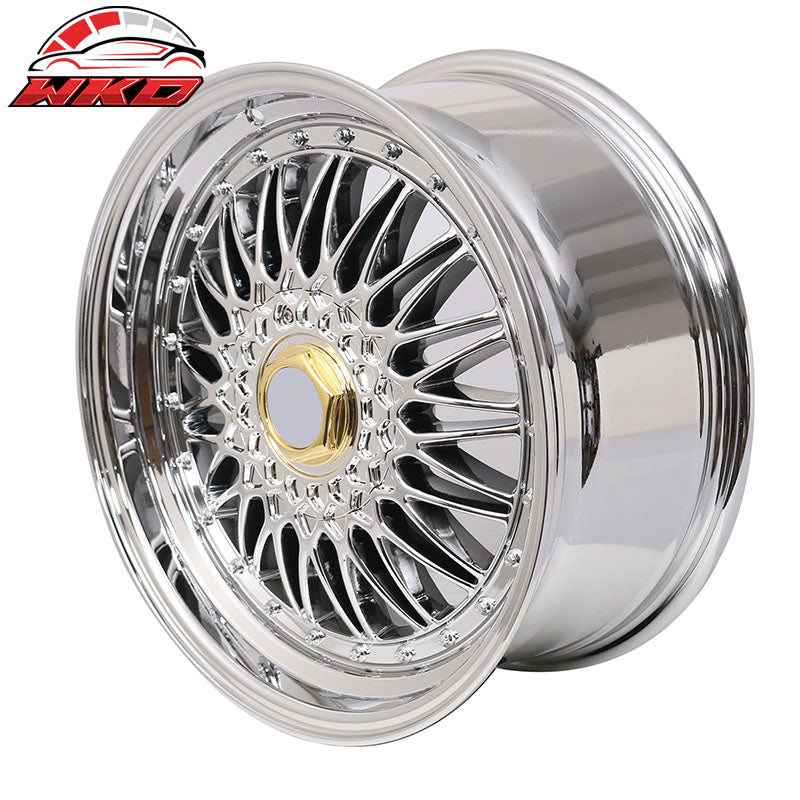 (2) 18X8.0 +35 5X114.3 / 5X120 Step Lip Deep Dish Mesh Wheels Rim (Tesla Toyota)
