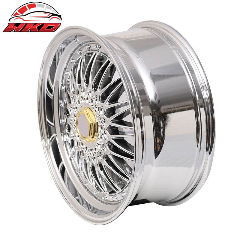 (2) 18X8.0 +35 5X114.3 / 5X120 Step Lip Deep Dish Mesh Wheels Rim (Tesla Toyota)
