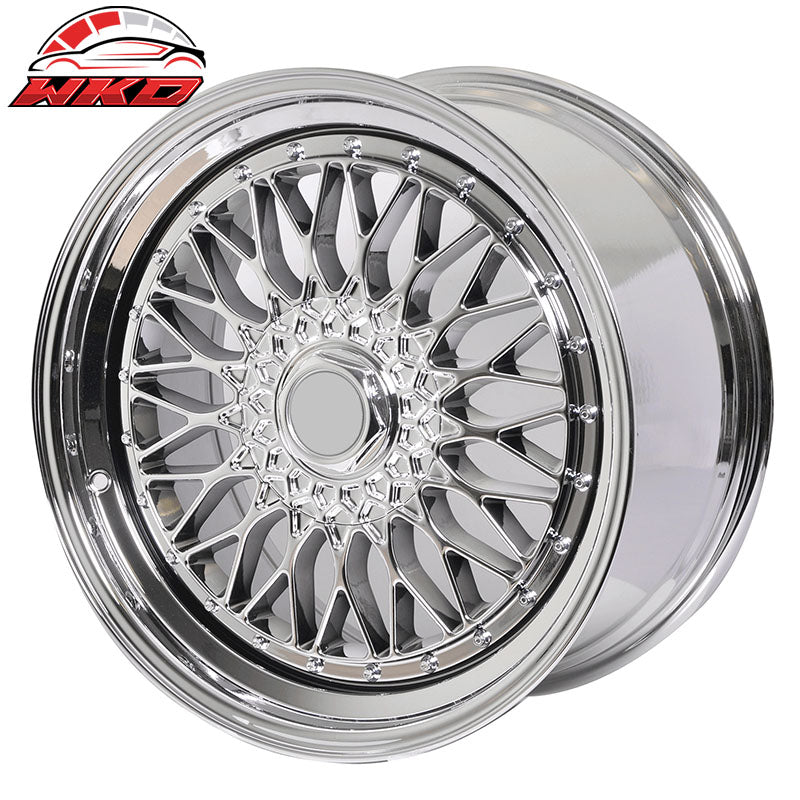 (2) 19X9.5 +40 5X114.3 / 5X120 Step Lip Deep Dish Mesh Wheels Rims Accessories