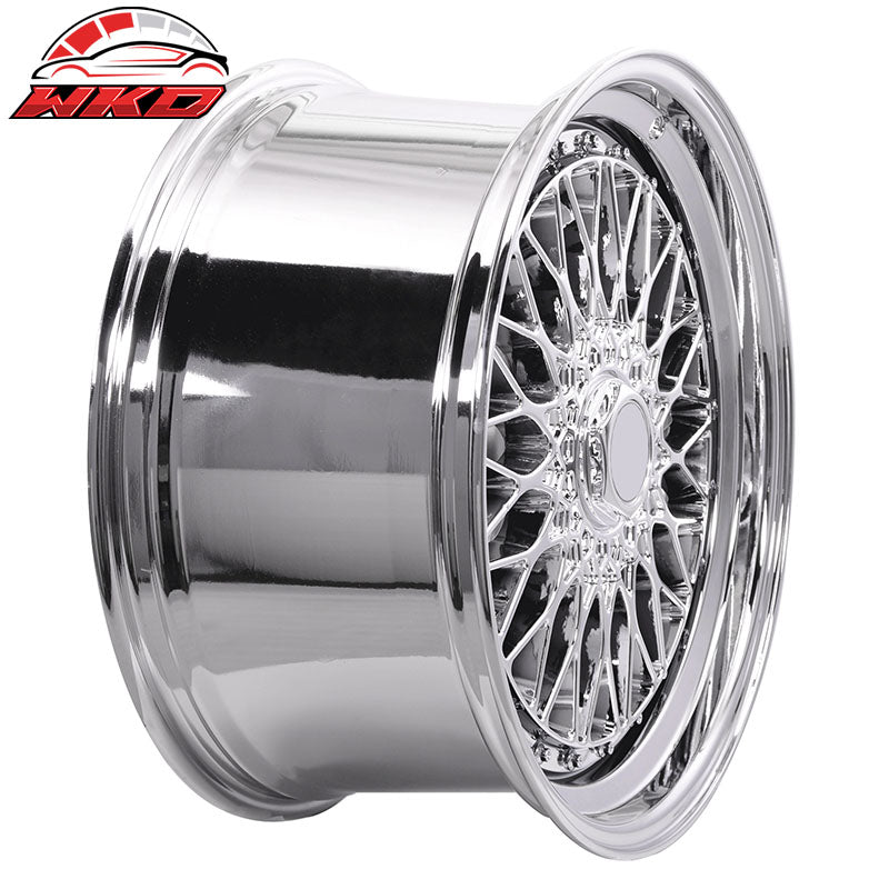 (2) 19X9.5 +40 5X114.3 / 5X120 Step Lip Deep Dish Mesh Wheels Rims Accessories
