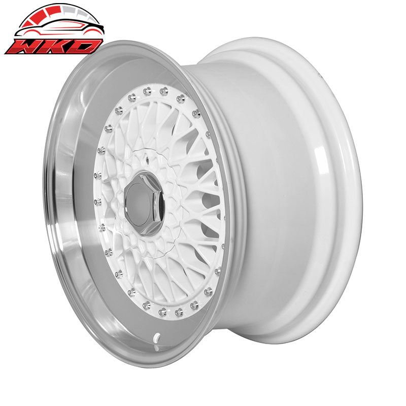 (2) 17X8.5 +25 5X100 / 5X114.3 Step Lip Deep Dish Mesh Wheels Replacement