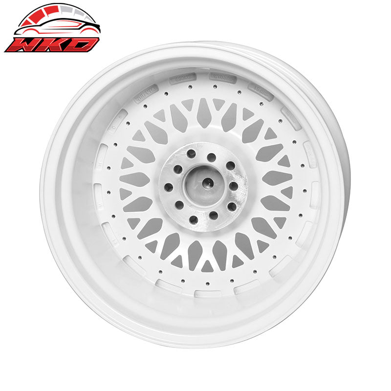(2) 17X8.5 +25 5X100 / 5X114.3 Step Lip Deep Dish Mesh Wheels Replacement