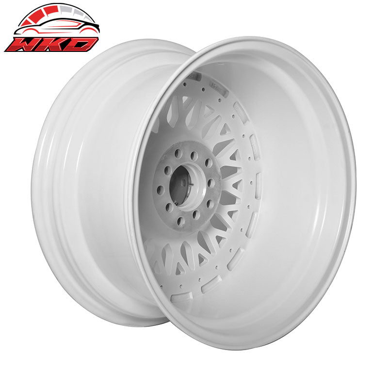 (2) 17X8.5 +25 5X100 / 5X114.3 Step Lip Deep Dish Mesh Wheels Replacement
